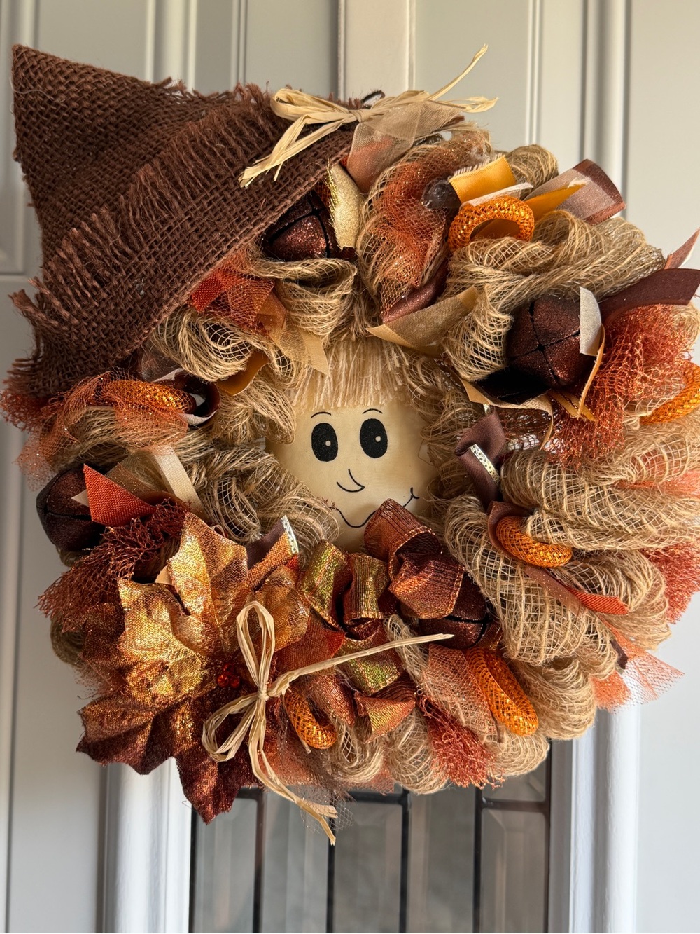 Handmade Thanksgiving Turkey Mini Wreath 10” Tabletop Easel Hanging Fall Decor